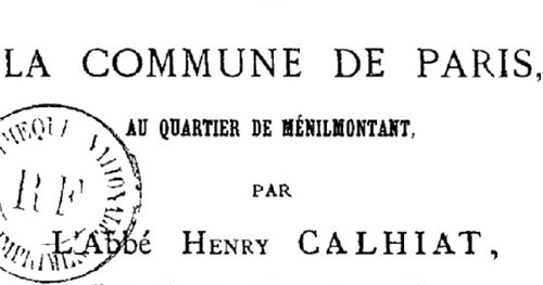 Un Pisode De La Commune De Paris M Nilmontant M Nilmontant